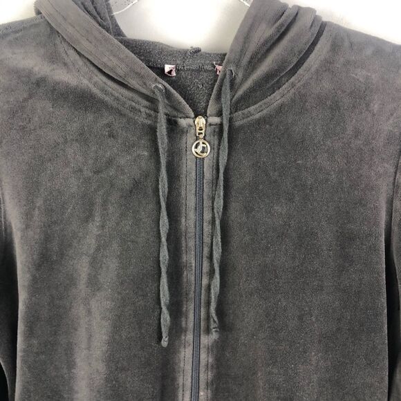 JUICY COUTURE | Velour Zip Up Jacket Gray Y2K Lg - Picture 2 of 12